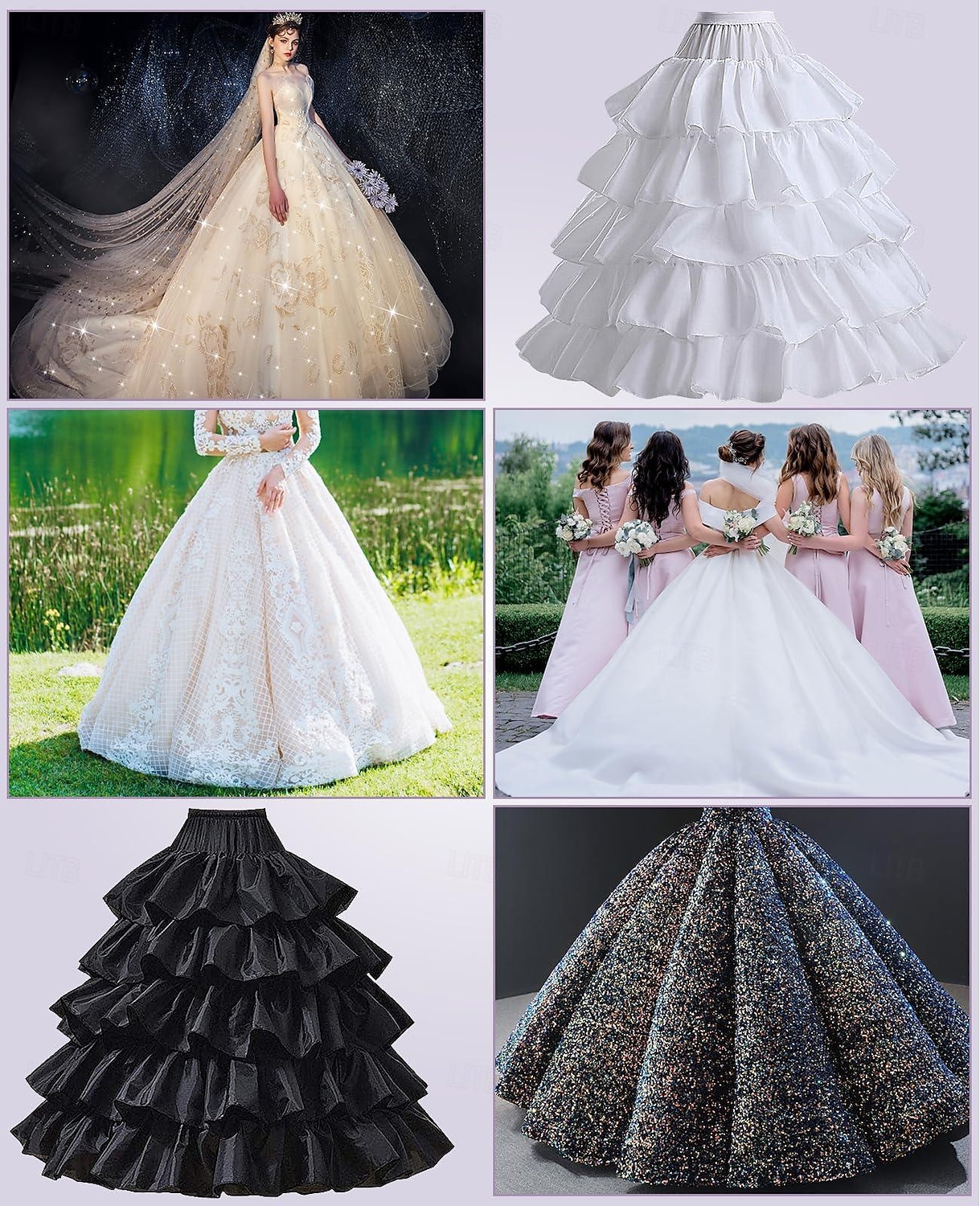 Petticoat Hoop Skirt Under Skirt Crinoline Slips for Ball Gown Princess Bride Bridal Rococo Victorian Renaissance Women's Performance Wedding Party Petticoat 2025 - $35.99 –P6