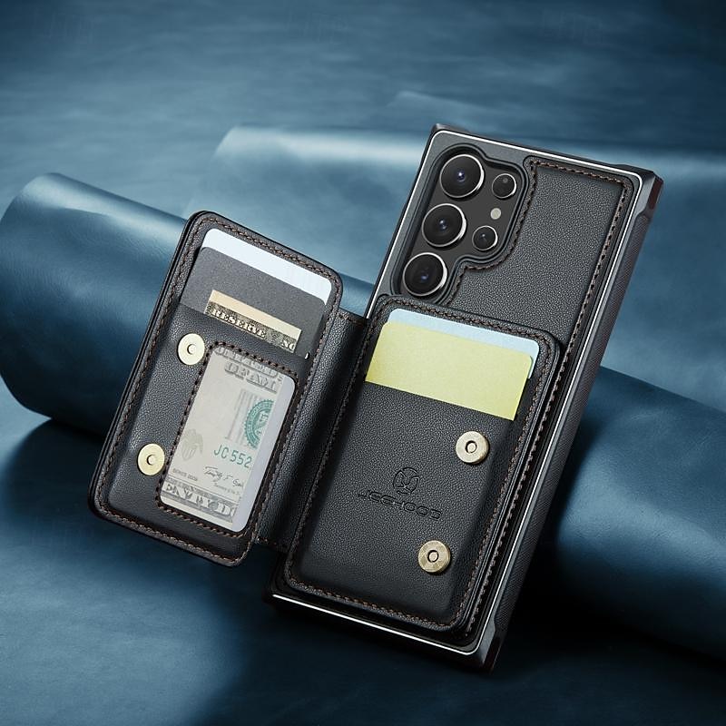 telefon Etui Til Samsung Galaxy S24 Ultra Plus S23 S22 S21 S20 Ultra Plus FE A55 A35 A25 A15 5G A54 A34 A14 A53 A33 A23 A13 S25 Ultra Bakdeksel med stativ Magnetisk Kortspor Kontor / Bedrift TPU PC 2025 - $25.99 –P3