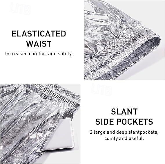 Hombre Pantalones cortos casuales Pantalones cortos de piel sintética Metálico Brillante Color sólido Deportes Corto Casual Discoteca Moda Casual Plata Negro Baja cintura Microelástico 2025 - $17.99 –P10
