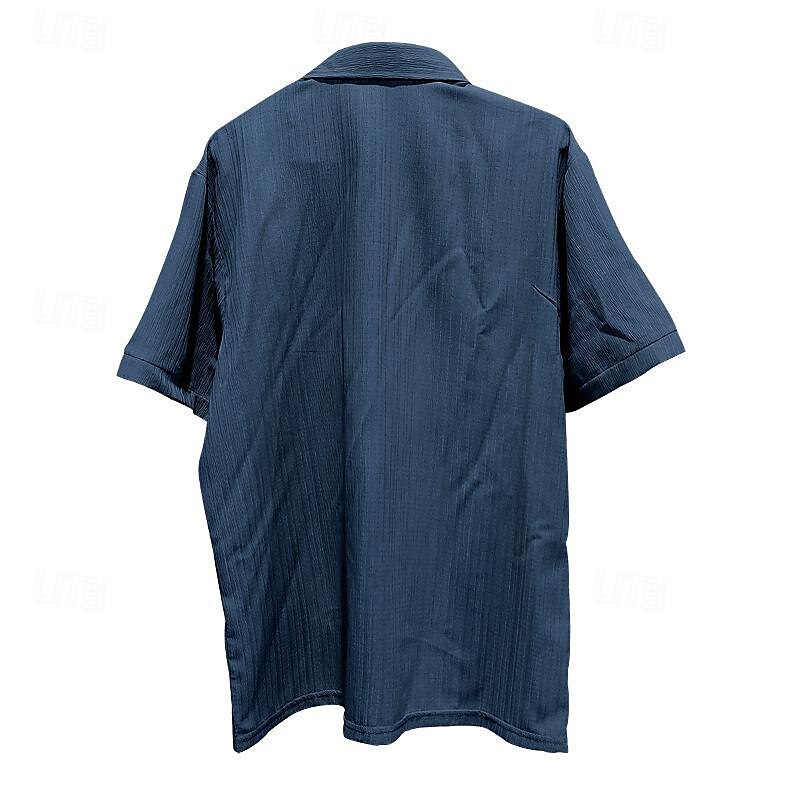 Herre Skjorte Sommerskjorte Uformell skjorte Strandskjorte Skjorte med knapper Svart Rosa Navyblå Lyseblå Kortermet عادي Aftæpning Feriereise Hawaiisk Klær Polyester Mote Fritid Bekvem 2025 - $22.99 –P6