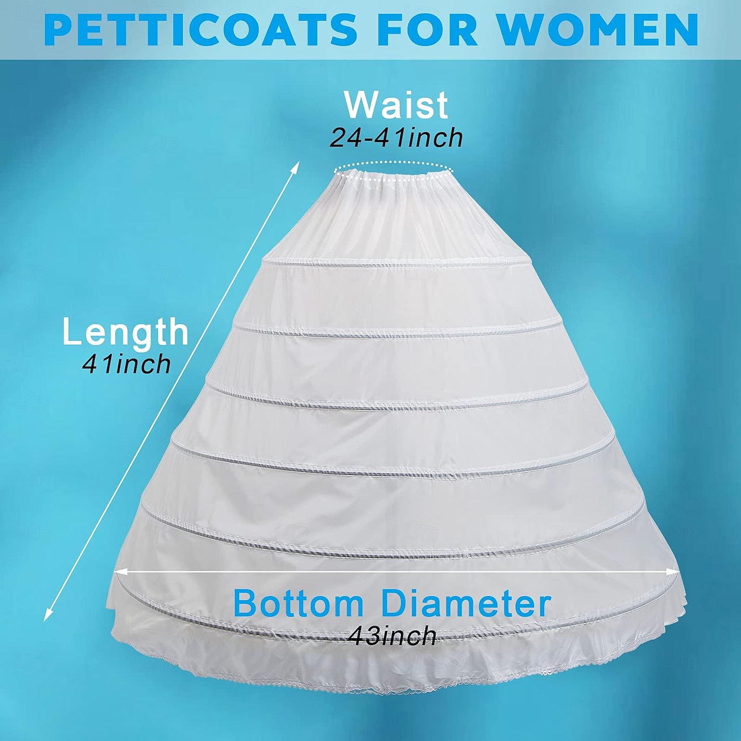 Spodnička Klasická Lolita Rokoko Barroco Po kotníky Spodnička Pod sukní Krinolína Princeznovské Pro nevěstu Maškarní kostým Dámské Královský předvečer Všech svatých Karneval Svatební Párty Maturitn 2026 - $35.99 –P4