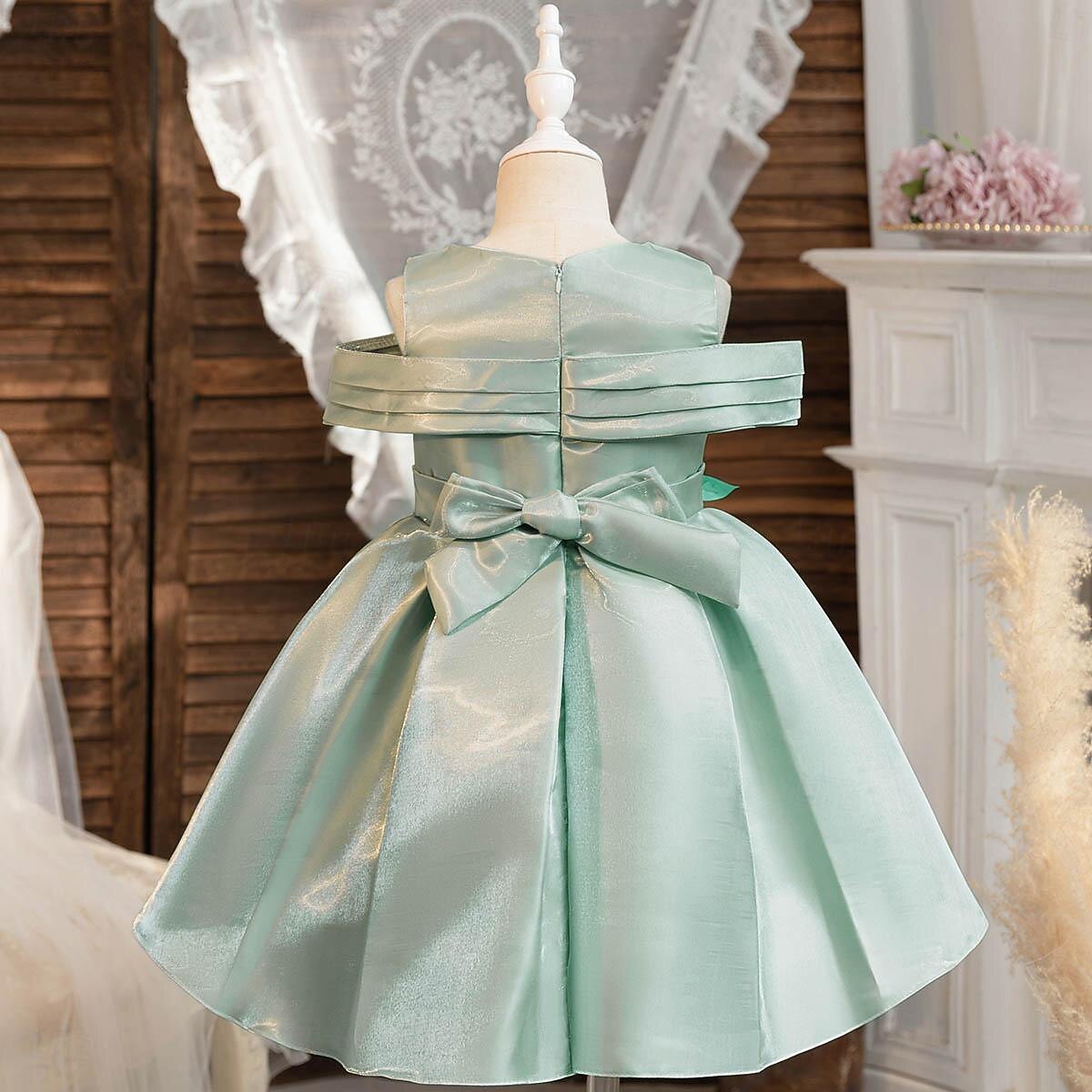 Děti Dívčí Šaty Šaty na párty Pevná barva Bez rukávů Výkon Zvláštní příležitosti Nabírané šaty Denní Princeznovské Polyester Midi Bruslařské šaty Léto Jaro 2-12 let Více barev Světle zelená Světl 2025 - $26.99 –P9