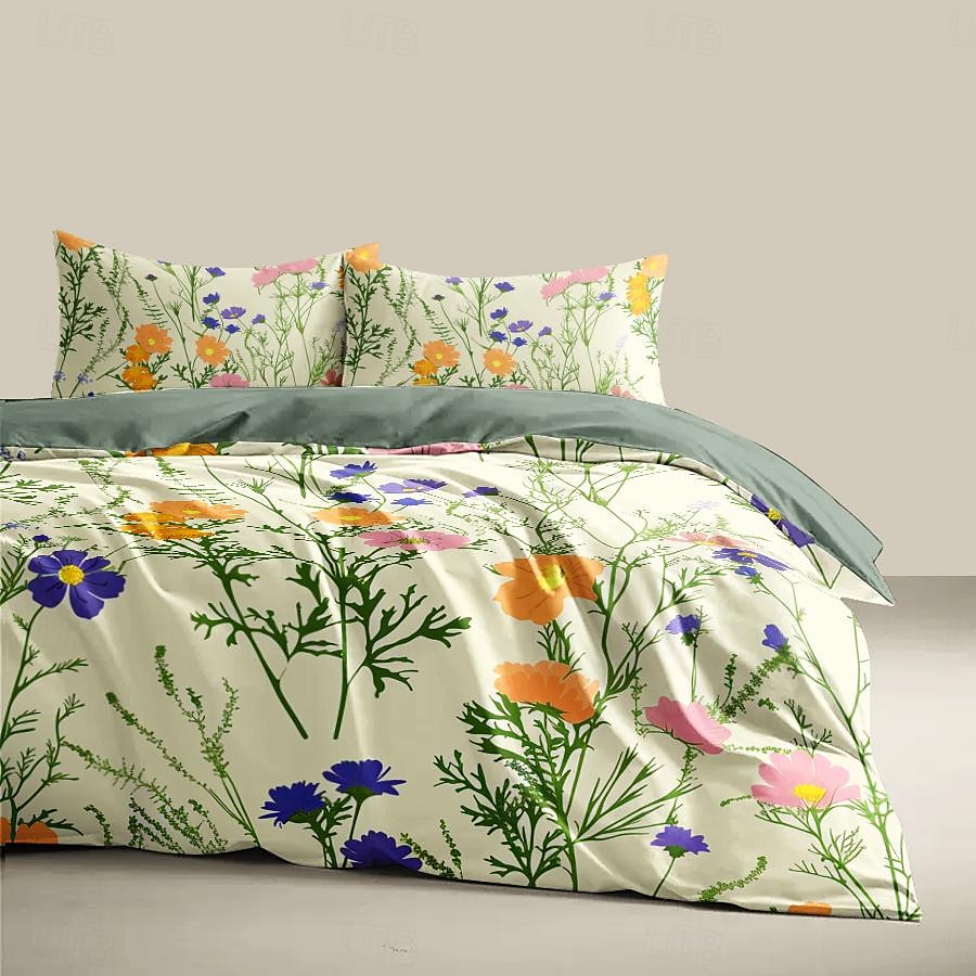 Planta flores capa de edredão conjunto de cama conjunto de 2 peças conjunto de 3 peças leve macio curto pelúcia engrossado feltro conjunto de cama quadrada de 2025 por $60.99 –P9