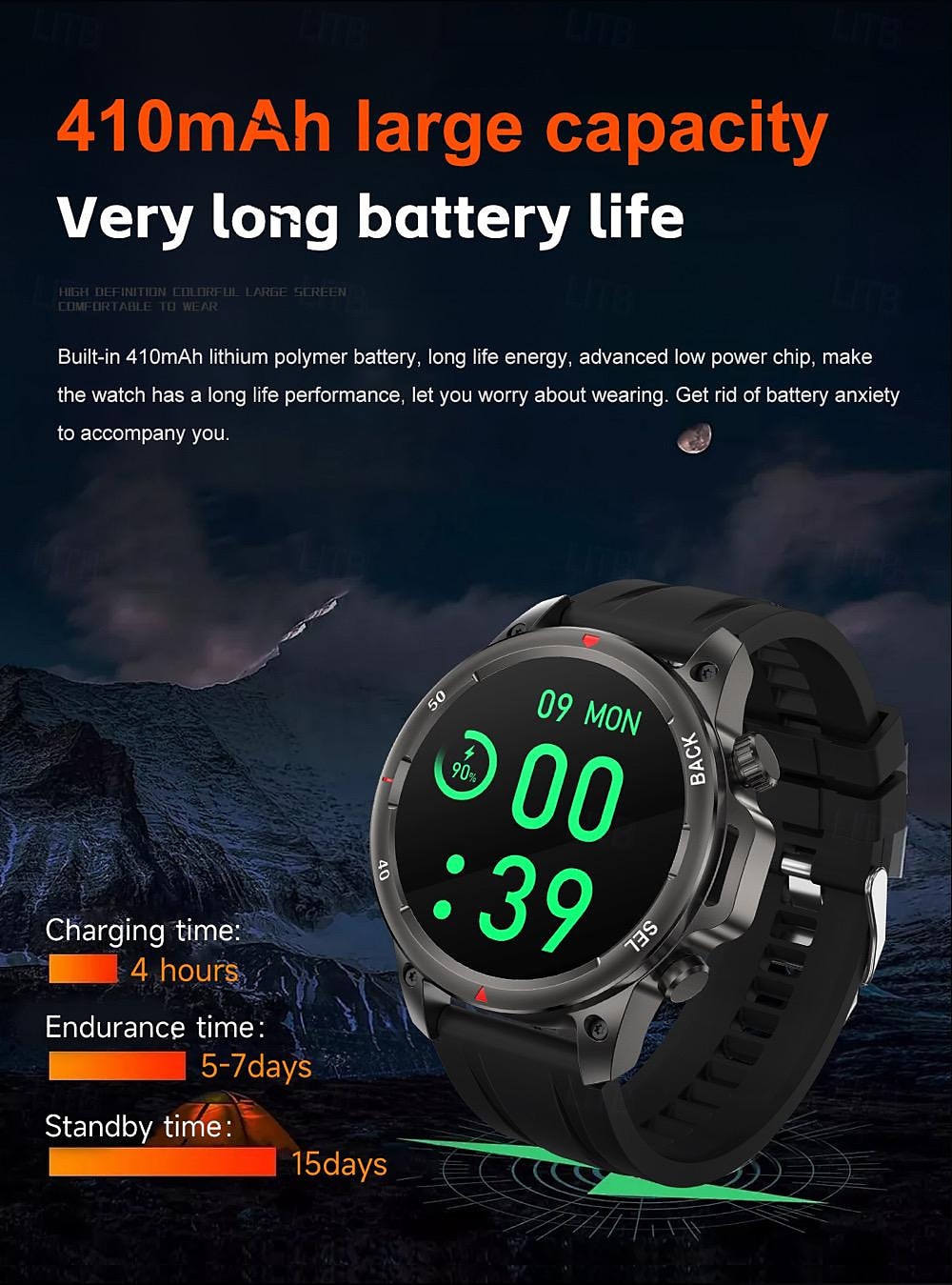 696 DK68 Smart Watch Fitness Tracker ECG PPG Bluetooth Call Reminder Android iOS IP67 47mm 1.53 2025 - $58.99 –P16