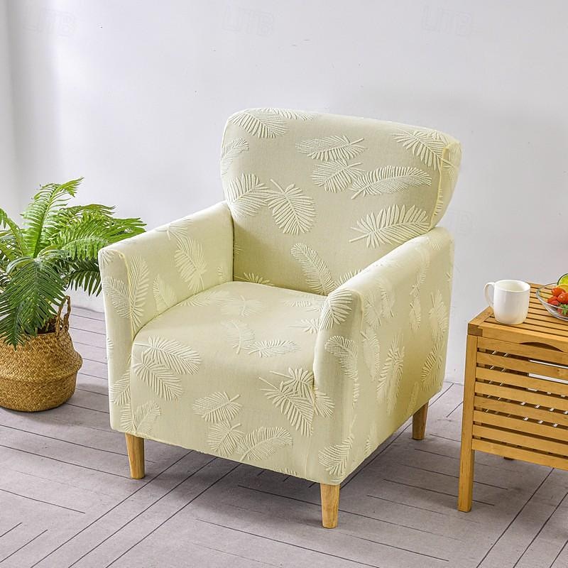 lenestoltrekk badekar stol slipcover t-formet jacquard til stue soverom kontor elastisk enkelt sofatrekk hjem bardisk 2025 - $31.99 –P10