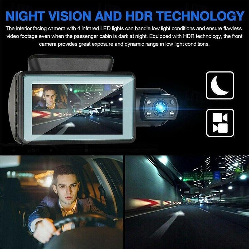 2025年 A68 1080p 新デザイン / HD / 360°監視 車のDVR 150度 広角の 3 インチ IPS ダッシュカム とともに ナイトビジョン / G-Sensor / モーションセンサー 4 赤外線LED カーレコーダー コレクション – $41.99 –P15