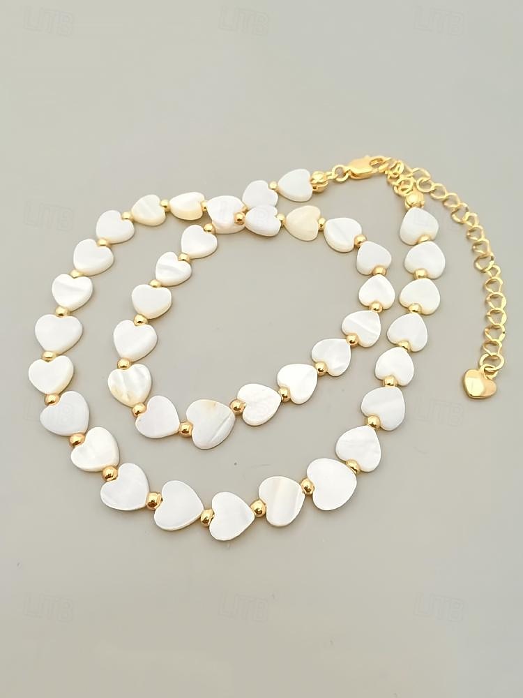 Charming Heart-Shaped Shell Necklace - Elegant Adjustable Gold Chain for Women 2025 - $19.99 –P2