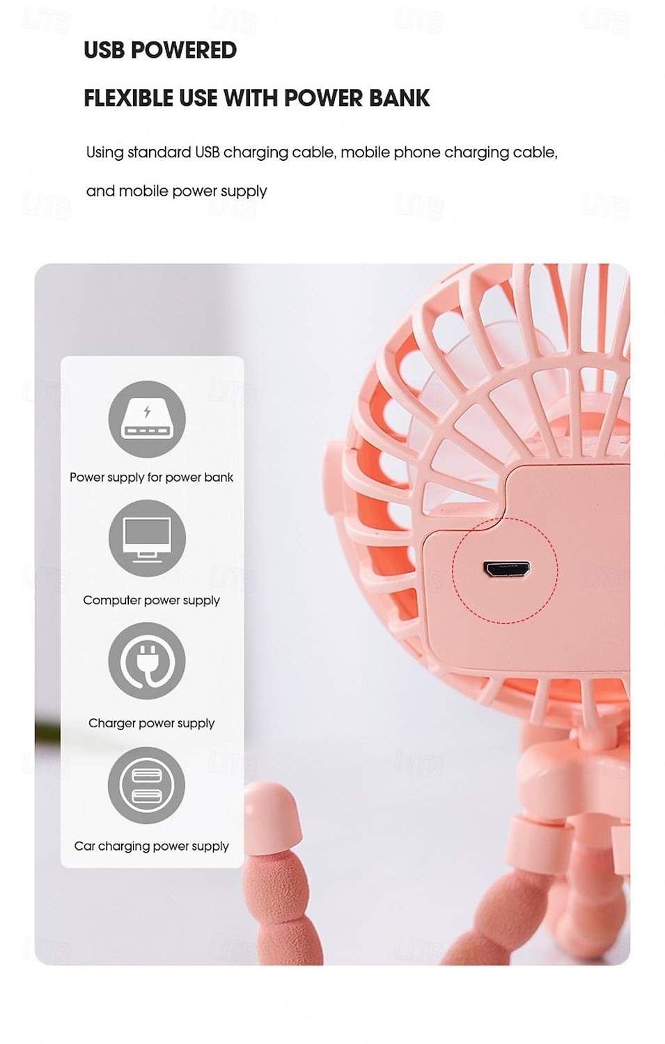 Octopus Fan Easy to Carry Multi-Functional Folding Office Desktop Outdoor Camping Stroller Handheld Fan Baby Stroller Fan Hand Held Bicycle Portable FanVentilator Silent Outdoor Cooler Neck Fan 2025 - $15.49 –P12