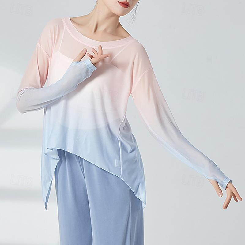 Sportovní oděvy Vrchní deska Čistá Barva Barevně dělené Dámské Výkon Trénink Dlouhý rukáv Polyester 2025 - $25.99 –P6