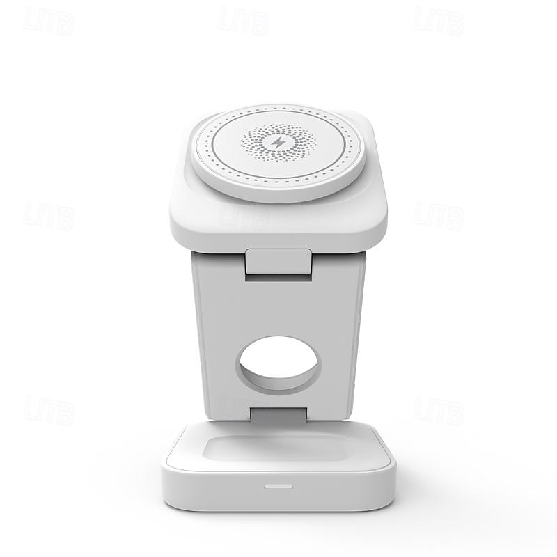 Wireless Charger 15 W Output Power Wireless Charging Station CE Certified Fast Wireless Charging MagSafe Universal For iPhone 14/13/12/11 Pro Max Universal Cellphone Gear Fit 2 R360 Apple Watch 2025 - $36.99 –P17