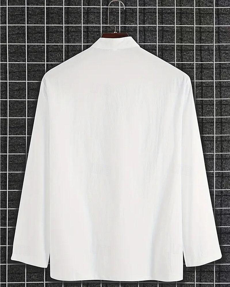 Homens Camisa Social Camisa casual Camisa de algodão Tecido Havaiana Feriado Preto Branco cáqui Manga Longa Faixa Primavera & Outono Roupa Cordões de 2025 por $22.99 –P2