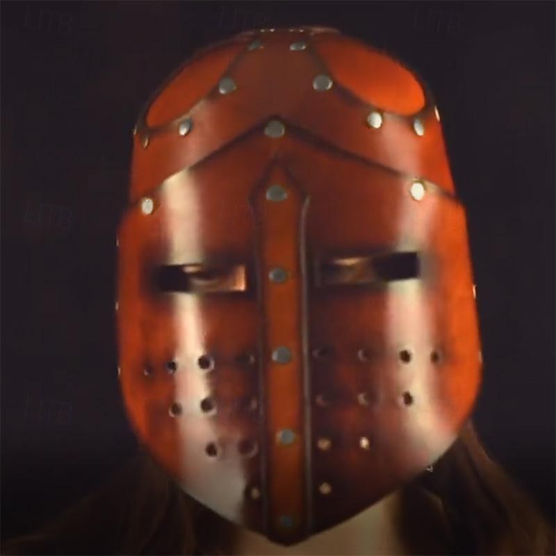 Retro Vintage Medieval Renaissance Armor Mask Helmet Ren Faire Knight Ritter Viking Crusader Knights Men's Viking Halloween Carnival Masquerade LARP Ren Faire Adults Mask Helmet 2025 - $35.99 –P2