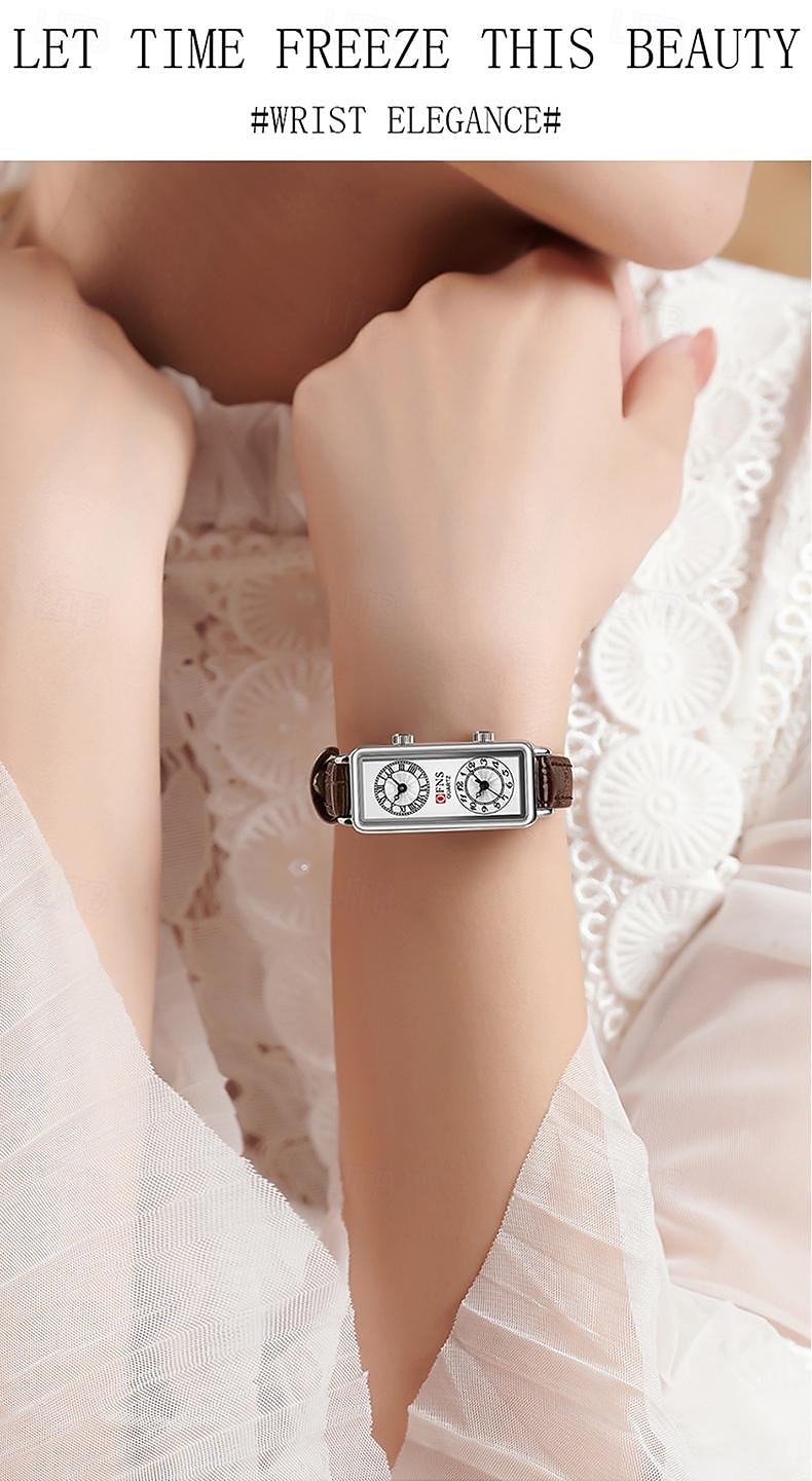 Moederdag Cadeau voor Vrouwen Quartz Horloge Creatief Modieus Casual Horloge Waterdicht Wereldtijd Decoratie Lederen Mesh Band Horloge 2026 - $36.99 –P6