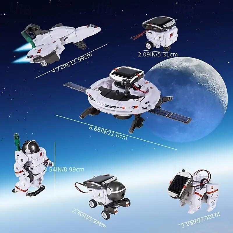 6-in-1 robot op zonne-energie kit speelgoed cadeaus voor kinderen 8 9 10 11 12 13 jaar oud educatief gebouw wetenschappelijk experiment set verjaardag voor kinderen jongens meisjes halloween kerst en 2025 - $24.99 –P6