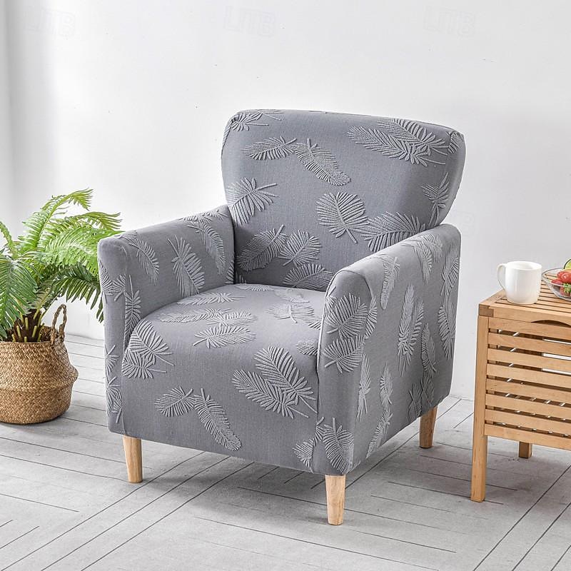 lenestoltrekk badekar stol slipcover t-formet jacquard til stue soverom kontor elastisk enkelt sofatrekk hjem bardisk 2025 - $31.99 –P12
