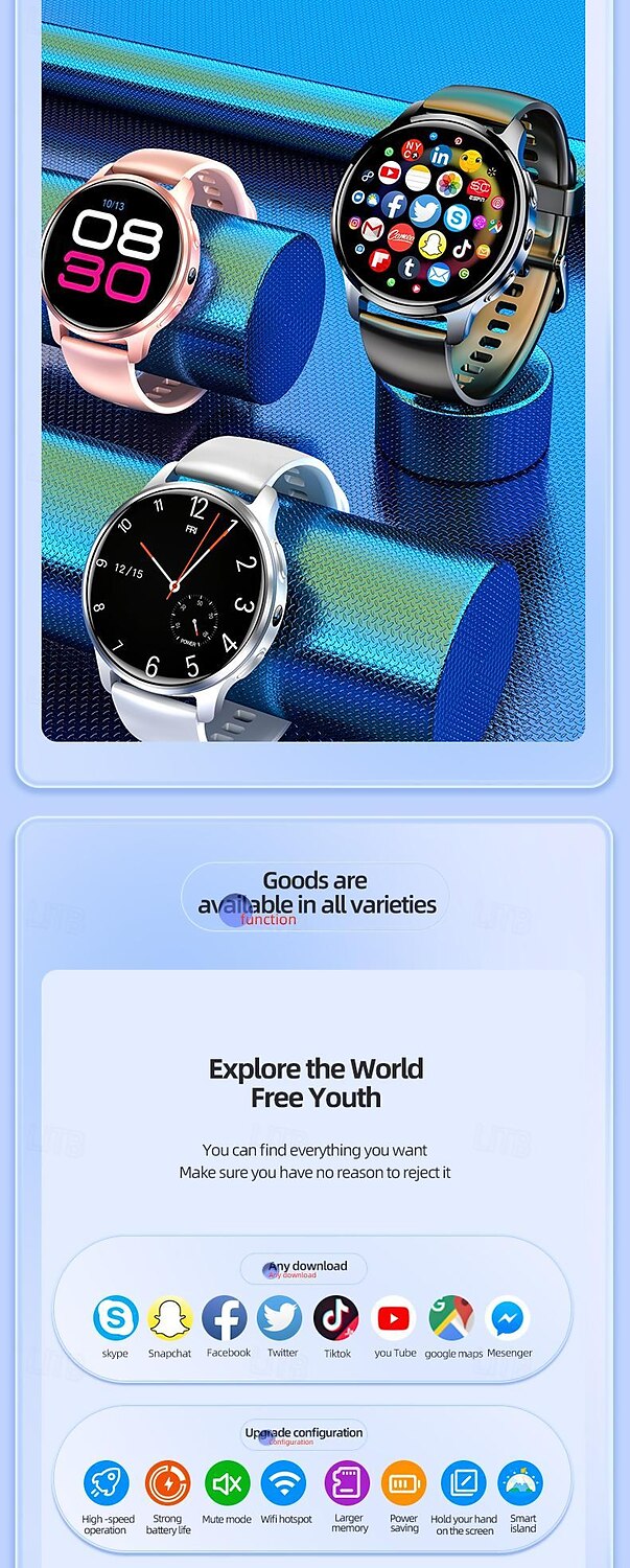 iMosi P68 Smart Watch 1.51 inch 4G LTE Cellular Smartwatch Phone 4G Pedometer Call Reminder Heart Rate Monitor Compatible with Smartphone Men GPS Hands-Free Calls Waterproof IP 67 46mm Watch Case 2025 - $142.19 –P18