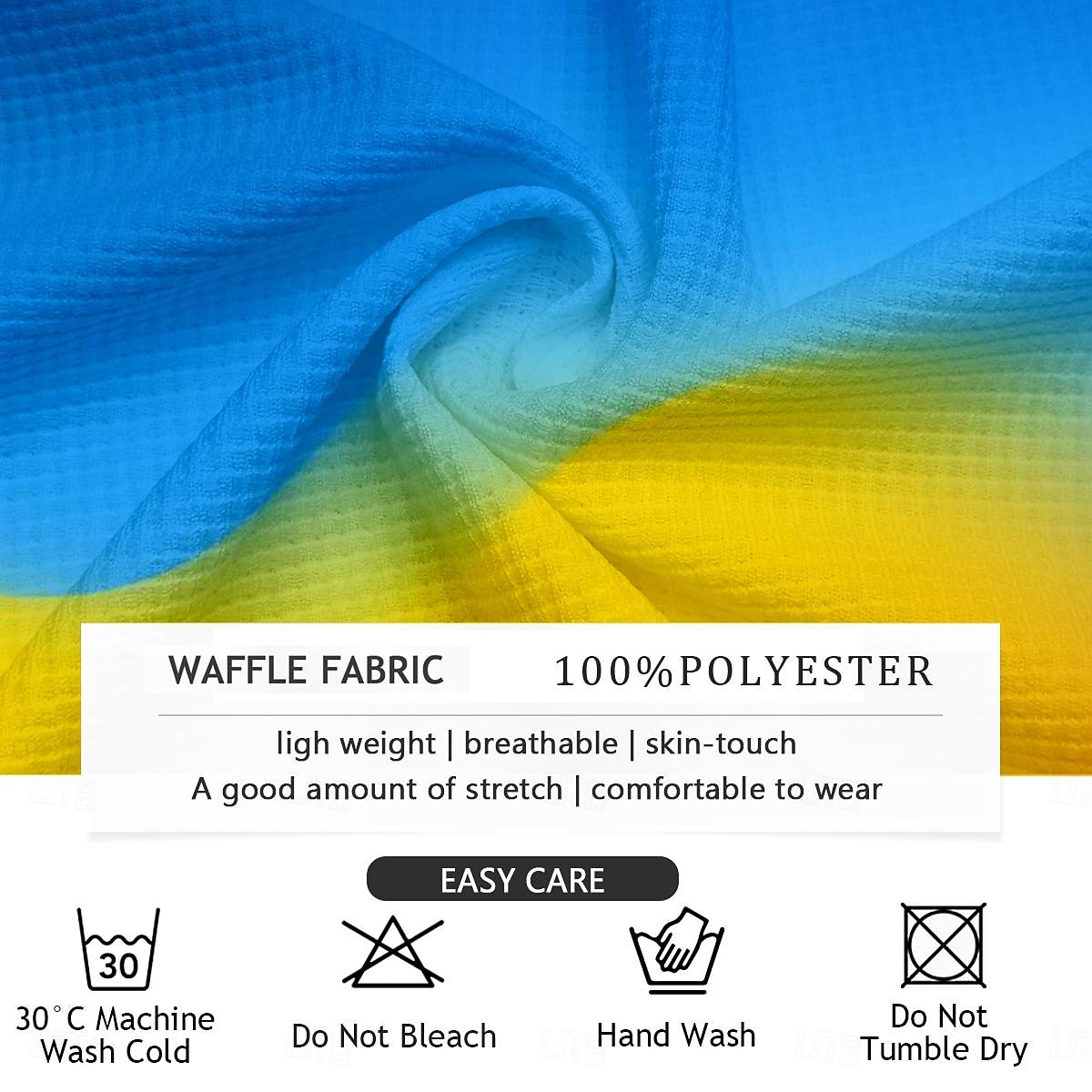 Męskie Prążki Koszulki polo waflowe Koszula golfowa Krótki rękaw Koszulki polo Koszule z kołnierzykiem Codzienny Stroje plażowe Ubrania wakacyjne Stroje na imprezę Druk 3D Guziki Lato Wiosna Żółty 2026 - $23.99 –P3
