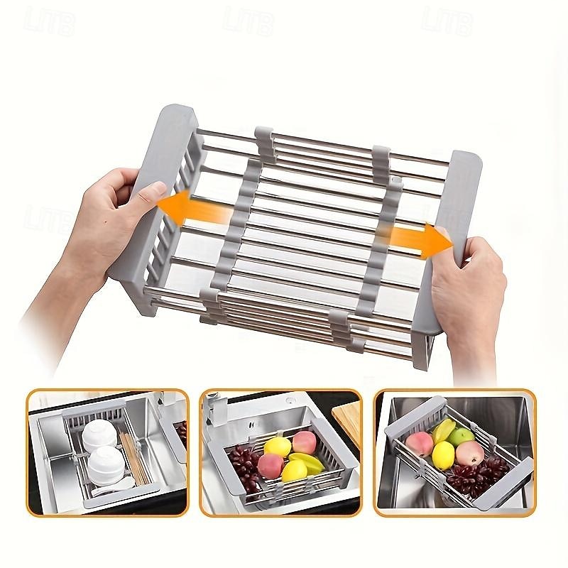 1pc scolapiatti per lavello da cucina cestello di scarico per lavello per verdure portafiltro per lavaggio verdure portaoggetti per lavastoviglie scolapiatti estraibile regolabile dimensione opzionale del 2025 a $10.49 –P5