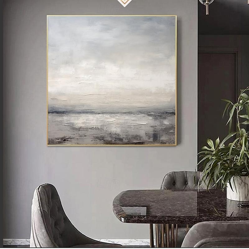 Abstract Skyline Painting hand painted Extra large wall art pain ting handmade gray landscape painting on canvas large wall art gold abstract mordern painting for Bedroom Living room painting 2025 - CAD $157.3 –P3