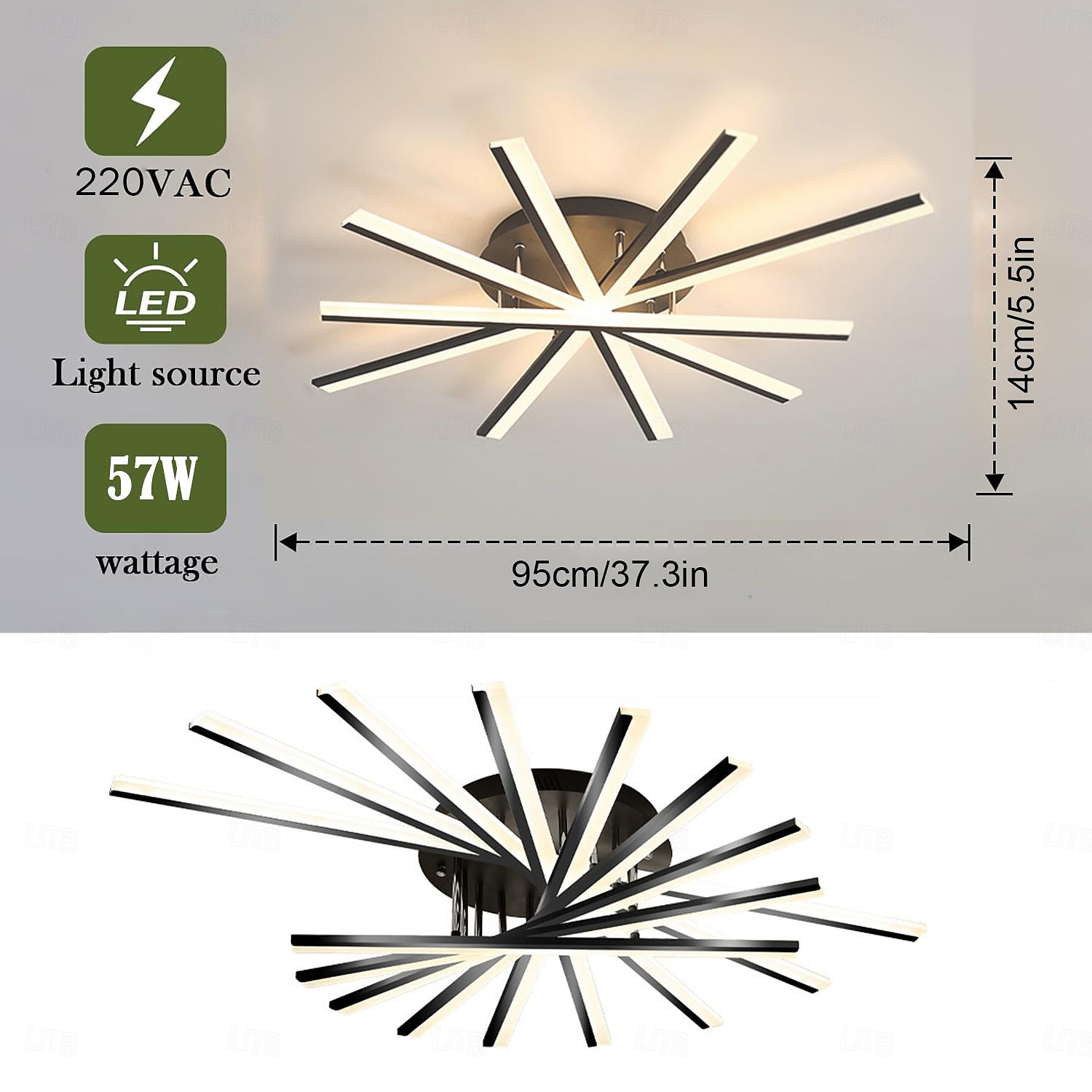 LED Acrylic Ceiling Lights with Optional Remote Control 5-Head 7-Head and 9-Head Modern Dimmable Embedded Chandelier Acrylic Ceiling Light Suitable for Kitchen Dining Room Living Room Bedroom 2025 - $223.19 –P5