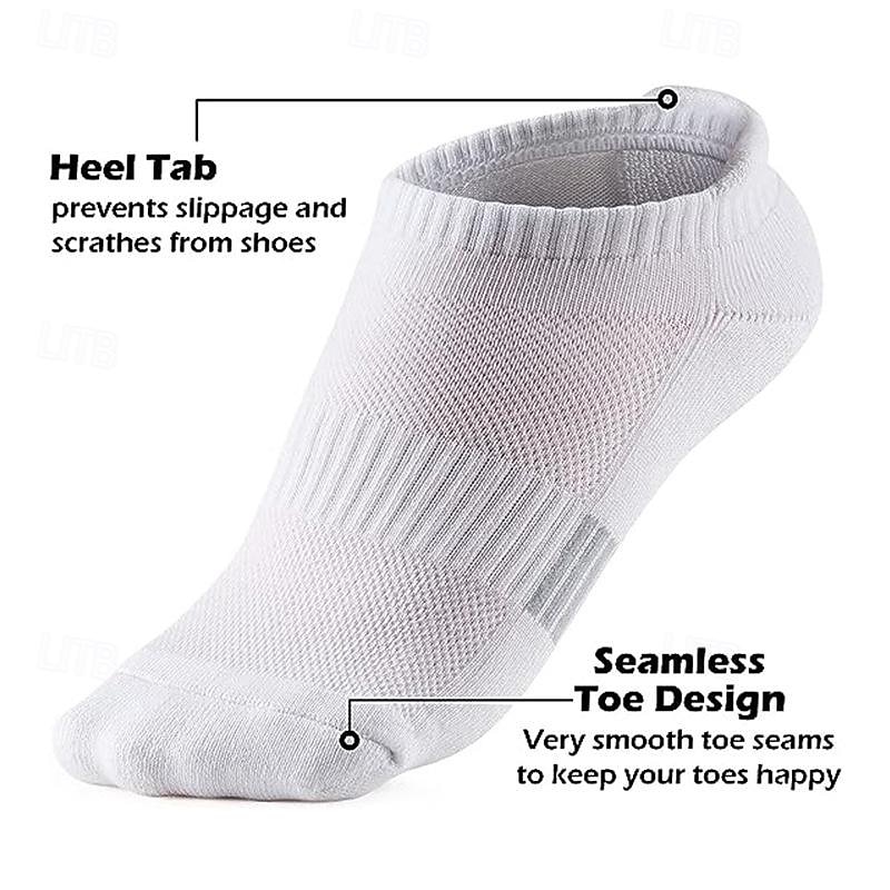 Men's 5 Pack Multi Packs Socks Ankle Socks Low Cut Socks Running Socks Casual Socks Black White Color Plain Sports & Outdoor Daily Vacation Basic Medium Spring Fall Fashion Casual 2025 - $7.99 –P5