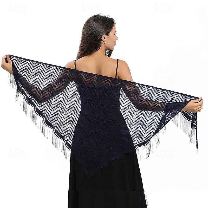 écharpe en dentelle ondulée robe de mariée robe de soirée châle en dentelle soirée dansante écharpe polyvalente pour femme de 2025 ? $19.49 –P16