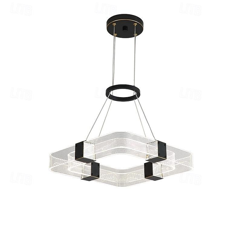 LED Pendant Light Dimmable 40/50cm 1-Light Square Line Design Island Design Copper Geometrical Contemporary Modern Dining Room Cafes 110-240V 2025 - $499.99 –P4