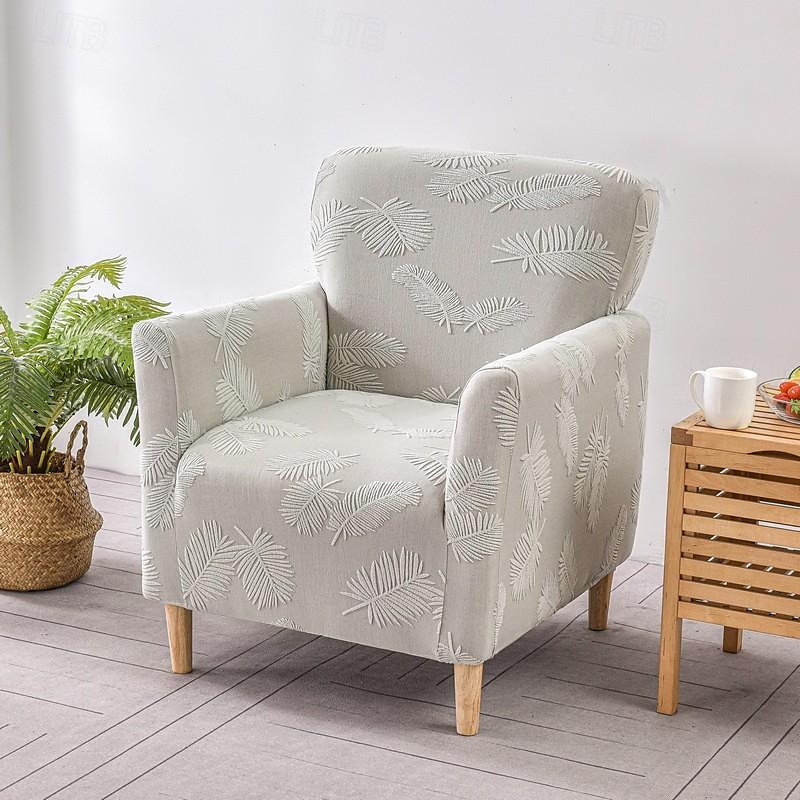 lenestoltrekk badekar stol slipcover t-formet jacquard til stue soverom kontor elastisk enkelt sofatrekk hjem bardisk 2025 - $31.99 –P11