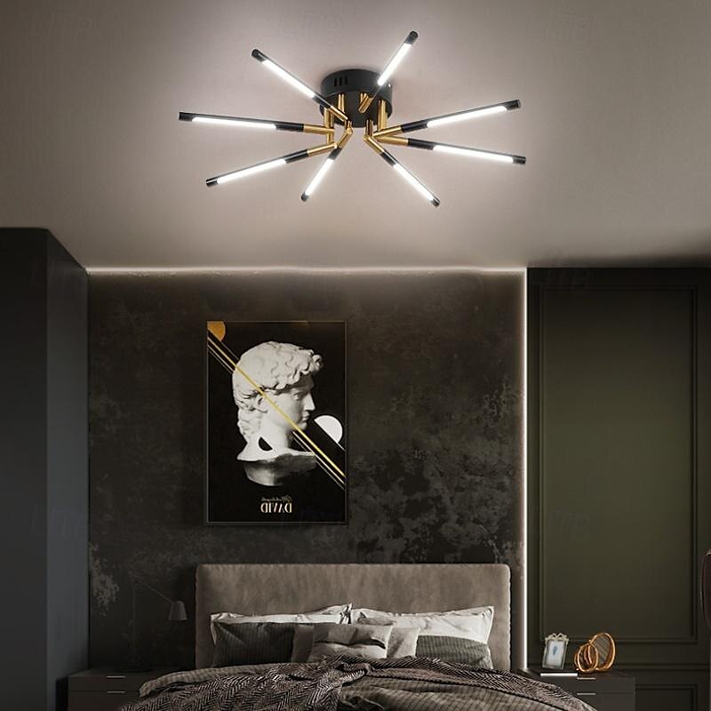 πολυέλαιος οροφής led 13,5cm 8/10/12 κεφαλής ρυθμιζόμενος με ρυθμιζόμενο μεταλλικό επιμεταλλωμένο/βαμμένο φινίρισμα μοντέρνο σκανδιναβικό στυλ υπνοδωμάτιο σαλονιού 110-240v 38/64/80w μόνο με 2025 - $215.99 –P2