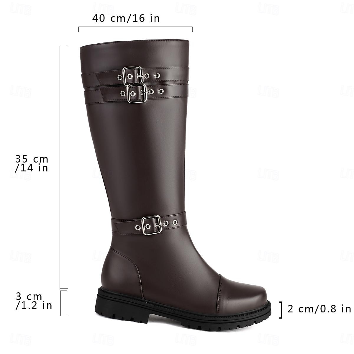 Herren Stiefel Reitstiefel Wanderschuhe Punk Römische Schuhe Britischer Gentleman PU Leder Komfortabel Halbschuhe Dunkelbraun Schwarz Herbst Winter 2025 - $64.99 –P2