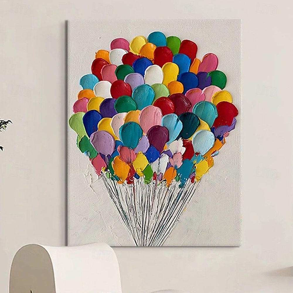kleurrijke abstracte ballon olieverf handgeschilderde ballon olieverfschilderijen abstracte kunst schilderij muur kunst moderne canvas kunst schilderij voor woonkamer slaapkamer hotel bar 2025 - $116.99 –P3