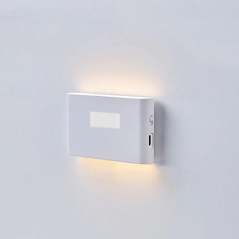 תאורת לילה led חיישן תנועה, USB נטענת אלחוטית תאורת לילה אלחוטית ארונות מטבח מסדרון אורות צעדי לילה לחדר אמבטיה, מסדרון, חדר שינה, חדר ילדים, מטבח ומדרגות 1/2/3 יחידות 2025 - $18.99 –P9