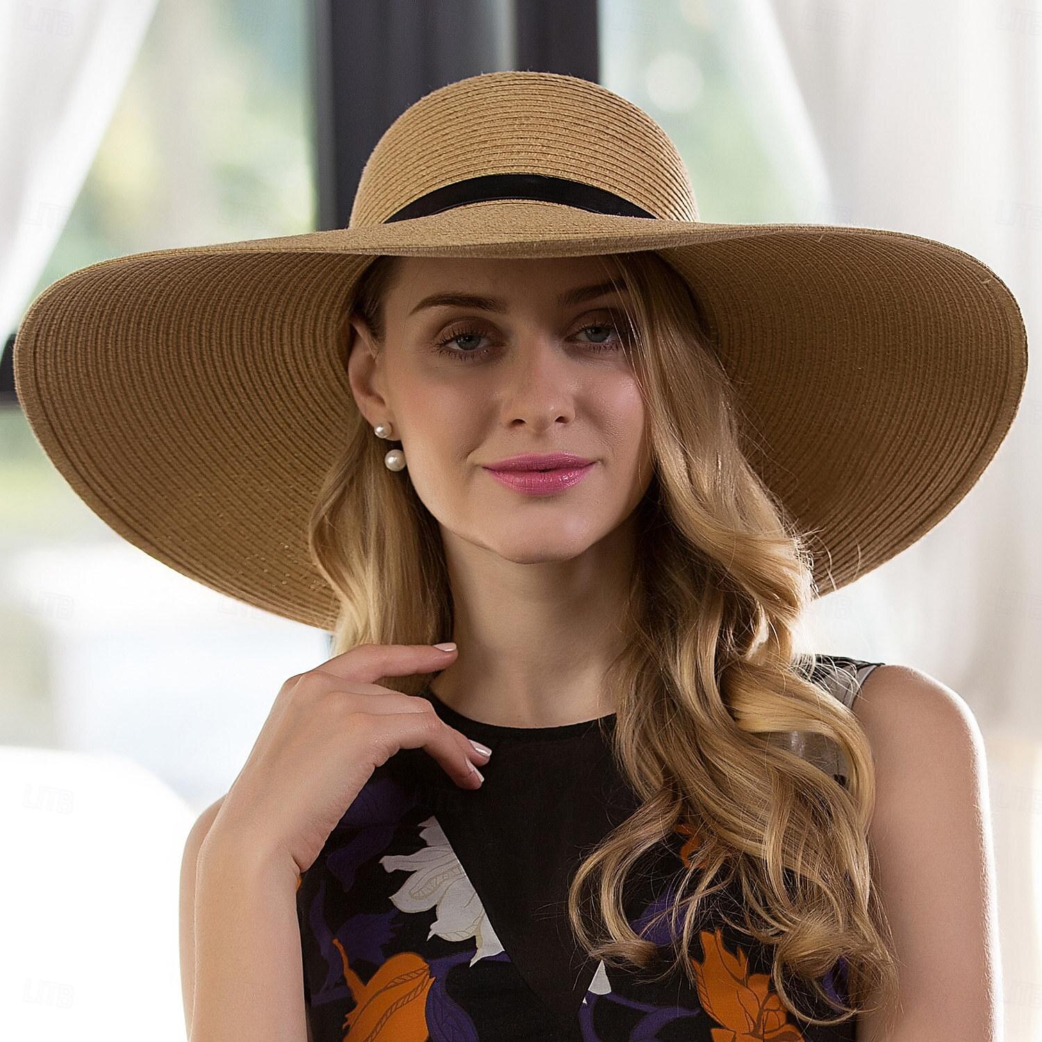 cappelli in fibra cappello a bombetta / cloche cappello a secchiello cappello di paglia da sposa tea party matrimonio elegante con nastri copricapo copricapo del 2025 a $28.99 –P6