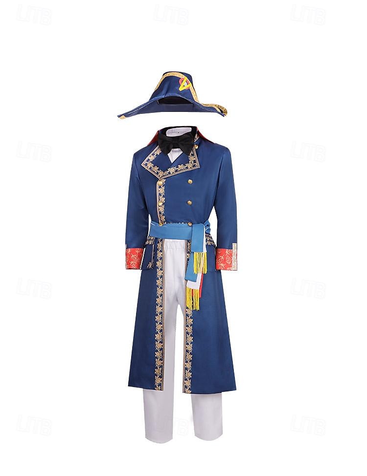 عتيق / معتق روكوكو العصر النابليوني معطف بنطلون ملابس نابليون ملابس تنكرية رجالي رويال عيد الرعب مهرجان حفلة تنكرية حفل / مساء كرنفال البندقية بالغين ربطة عنق معطف قميص 2026 - $108.99 –P4