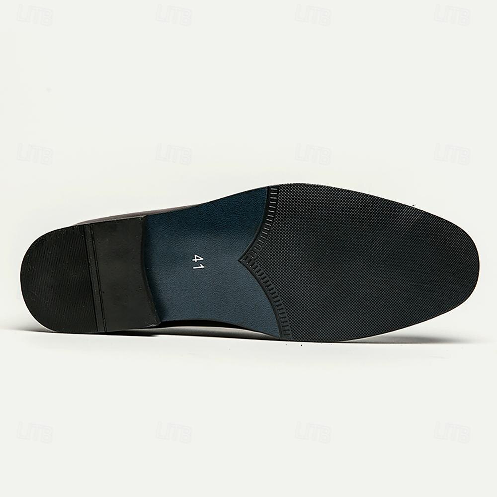 chaussures à sangle de moine marron pour hommes - chaussures habillées élégantes à boucle en cuir pour tenue formelle et décontractée de 2025 ? $54.99 –P6