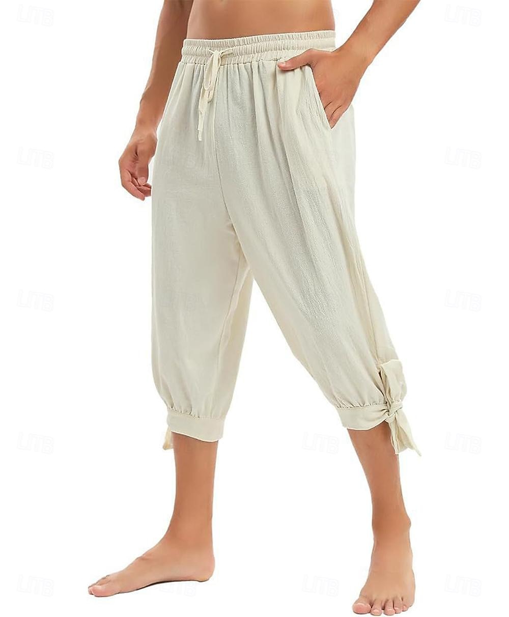 Retro Vintage Medieval 17th Century Masquerade Pirate Pants Viking Solid Color Fancy Dress Men's Pirate Fantasy Masquerade Party / Evening Adults' Pants 2026 - $21.99 –P12