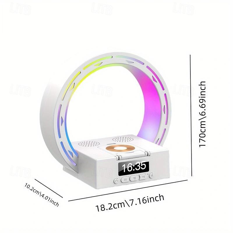 15W LED Smart Light with Multifunctional Wireless Charging Station - Coil Fast Wireless Charging, Immersive Wireless Speaker, Adjustable LED Desk Lamp, Rechargeable Wireless Speaker 2025 - $33.99 –P1