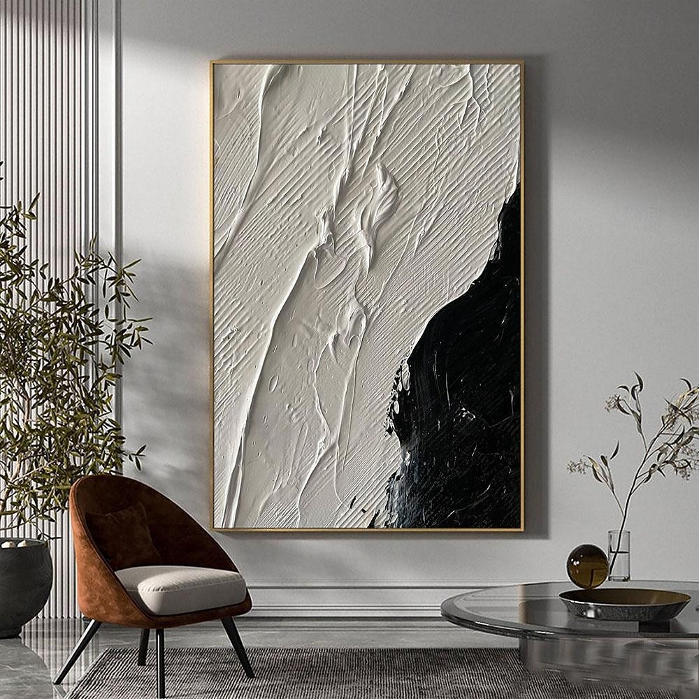 Large handmade Abstract texture oil painting hand painted Wall Art  Texture oil painting Wall Art Black and White Abstract Lady Painting Modern  Wall Art black white painting  Wall Art 2026 - $101.99 –P9