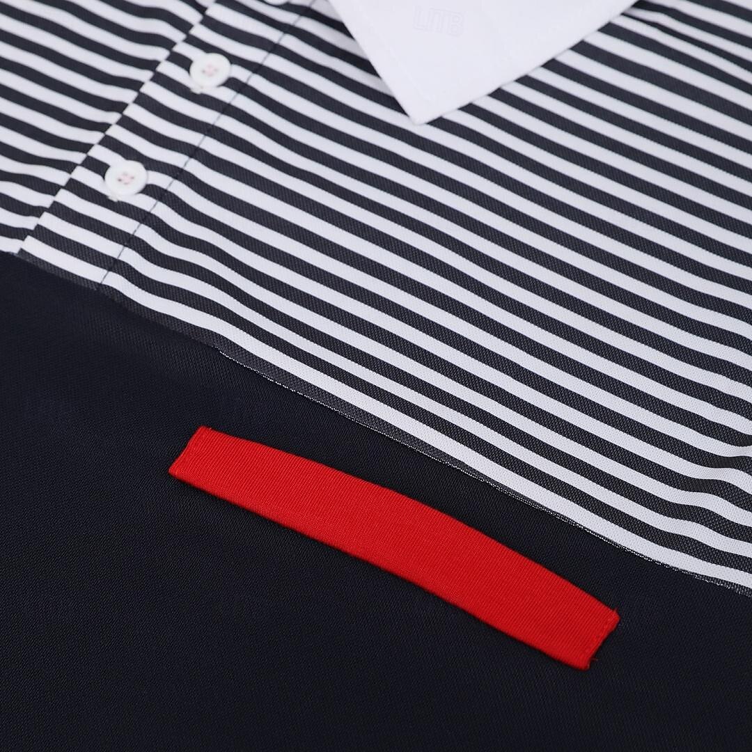 Homens Camiseta Polo Camisa de golfe Casual Feriado gola pólo com nervuras Manga Curta Moda Básico Bloco de cor Riscas Clássico Verão Normal Branco Amarelo Vinho Azul Marinho Azul Céu Camiseta Polo de 2025 por $22.99 –P7