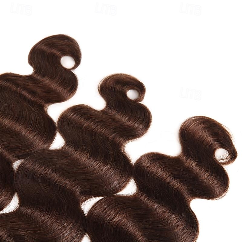2 # body wave menselijk haar bundels braziliaanse bruin haar weven bundels bruin haarverlenging remy chocolade bot menselijk haar 3 stks 2025 - $149.99 –P12