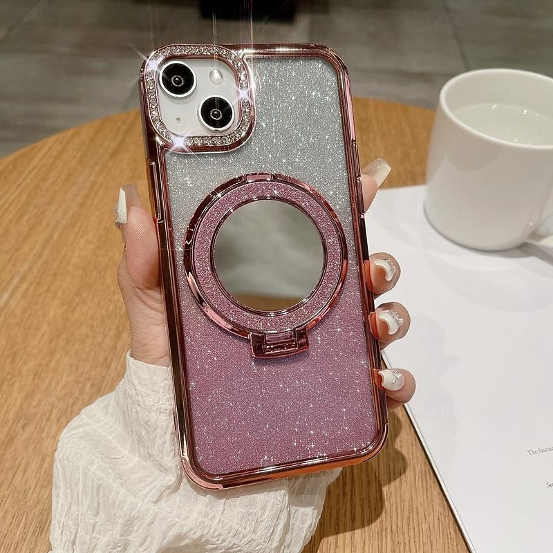 2025年 電話 ケース 用途 iPhone 17 Pro Max 17 Air 16 15 14 Pro Max Plus 13 12 11 Pro Max バックカバー スタンド付き ブリンブリングリッターシャイニー 耐衝撃 TPU 仕上げ コレクション – $9.99 –P3