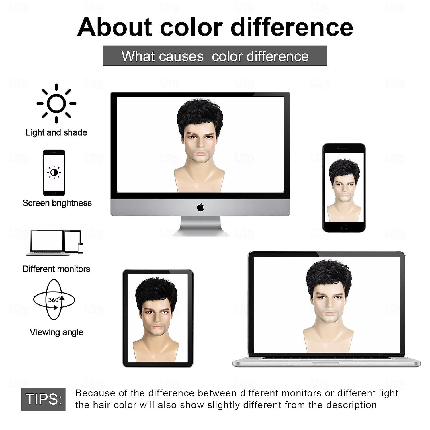 Mens Wigs Short Black Wigs for Men Natural Curly Layered Synthetic Full Hair Replacement Wig for Male Daily Wear Party Cospaly Costume Halloween 2026 - $18.49 –P7