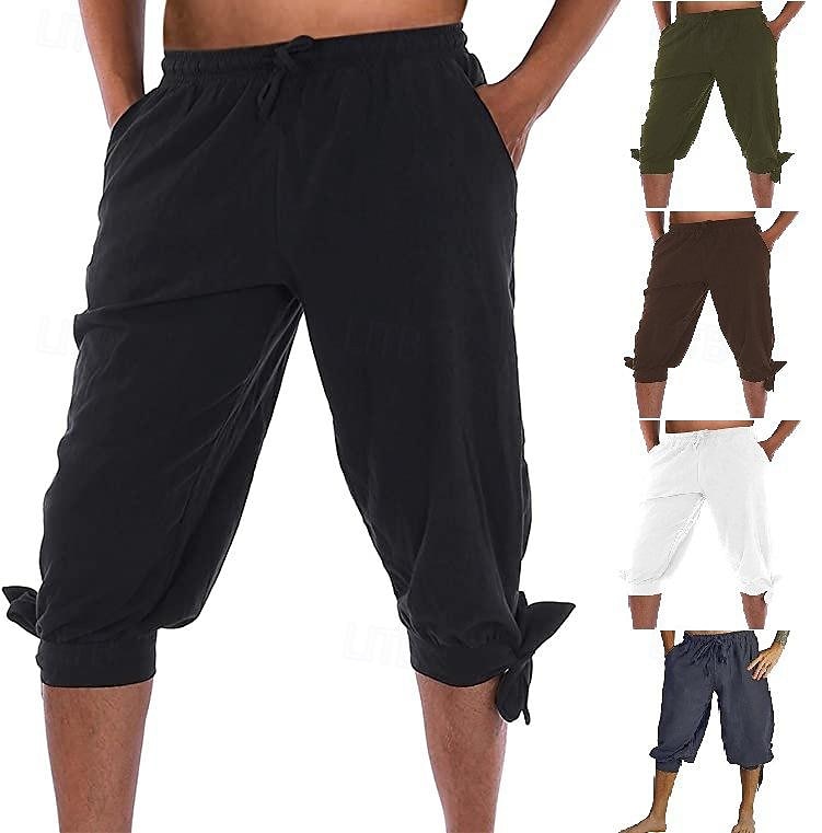 Retro Vintage Medieval 17th Century Masquerade Pirate Pants Viking Solid Color Fancy Dress Men's Pirate Fantasy Masquerade Party / Evening Adults' Pants 2026 - $21.99 –P1