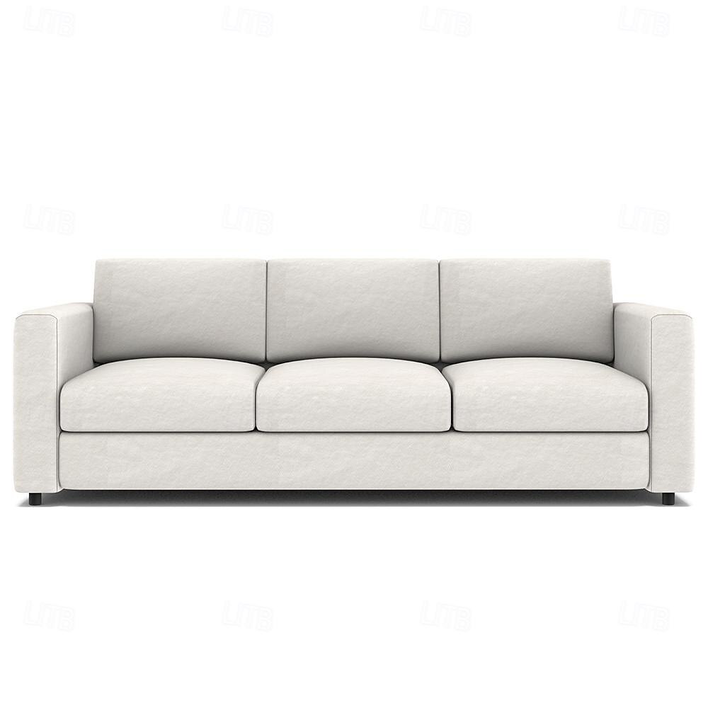 3-Seat Sofa Cover 100% Cotton Solid Color Quilted Slipcovers VIMcover LITB PRIME cover 2025 - $397.29 –P2
