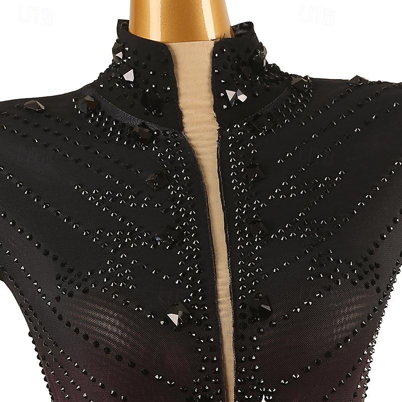 Kűrruha Női Lány Klizanje na ledu Ruhák Piros Kollázs halo színárnyalatok Háló Spandex Nagy rugalmasságú Edzés Gyakorlat Professzionális Kűrruhák Klasszikus Kristály / Strassz Hosszú ujj 2025 - $173.99 –P6