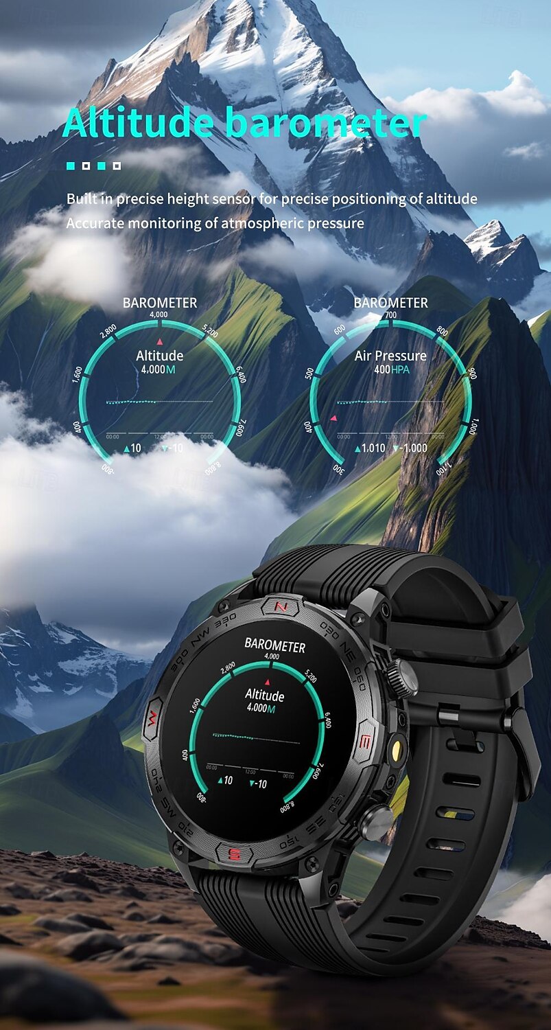LOKMAT ZEUS 7 PRO Smart Watch 1.43 inch Smartwatch Fitness Running Watch Bluetooth Pedometer Call Reminder Activity Tracker Compatible with Android iOS Women Men Long Standby Hands-Free Calls 2025 - $57.99 –P3