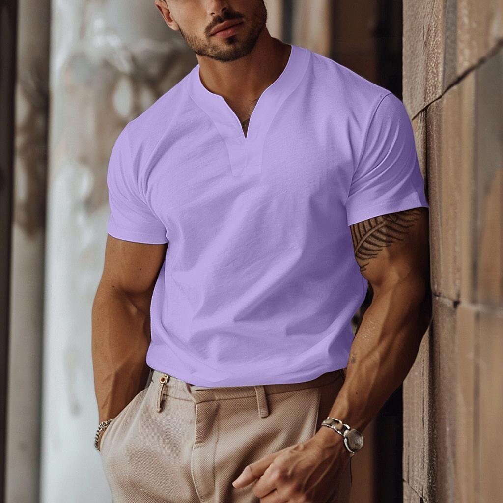 Ανδρικά Μπλουζάκι Κοντομάνικο Λαιμόκοψη Υ Καλοκαίρι Σκέτο Αθλήματα Μοντέρνα Ελαφριά Κλασσικό στυλ Διακοπές Causal Αργίες Μπλε Απαλό Μαύρο Λευκό Κορυφαίο μπλουζάκι για άνδρες 2025 - $16.49 –P11