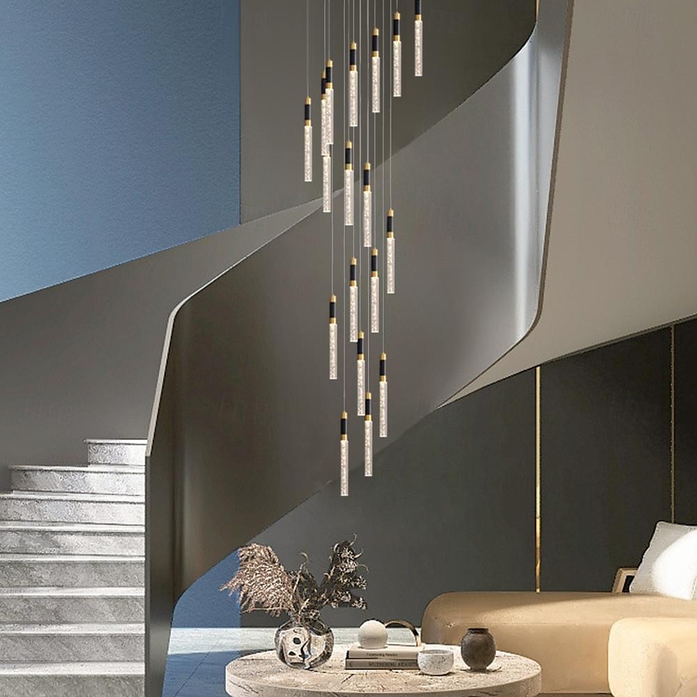 lampada a sospensione a led dimmerabile 35/84/50cm 3//5/8/10/12/15/18-luce lampadari di cristallo ingresso incasso plafoniera design cluster soggiorno bancone bar 85-265v dimmerabile solo con del 2025 a $168.99 –P16