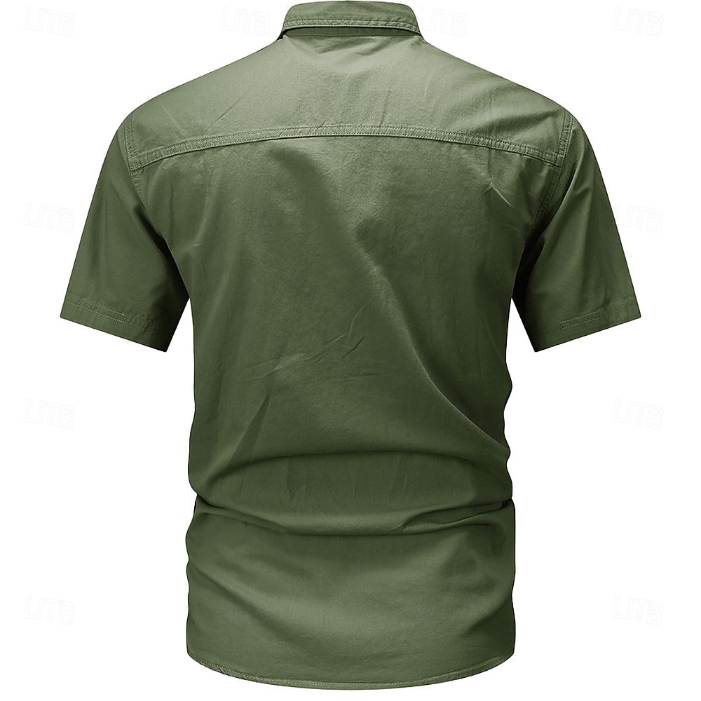 Homme Drapeau Drapeau Américain Imprimé Lettre Chemise de travail Chemise Western Chemise Cargo Manche Courte Style Western Tactique Mode Décontractée Sortir Été Col Rabattu Boutons Imprimé Noir Vert de 2025 ? $25.99 –P12
