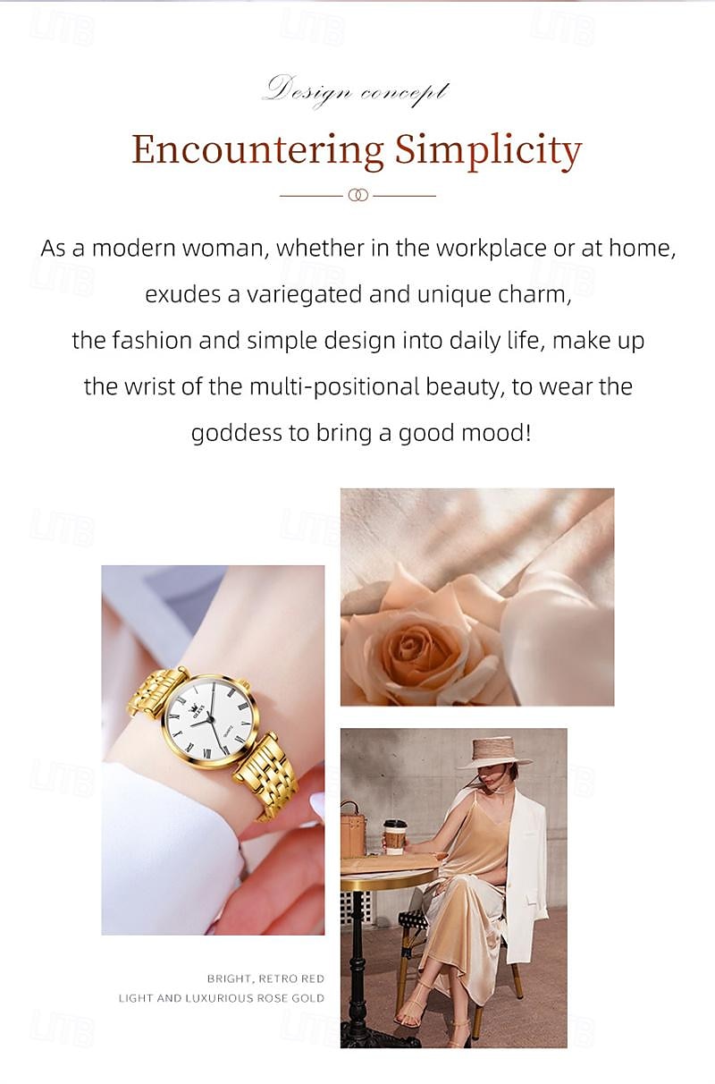 New Olevs Olevs Brand Fashion Women'S Quartz Watch Simple Fashion Trend Travel Sports Leisure Waterproof Steel Belt Women'S Wristwatch 2025 - $28.99 –P7
